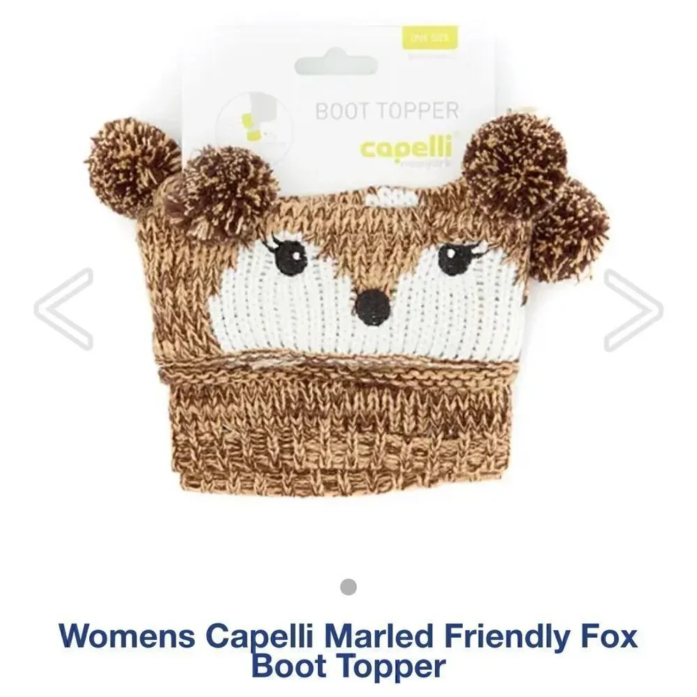 NEW Womens Capelli Marled Friendly Fox Boot Topper
